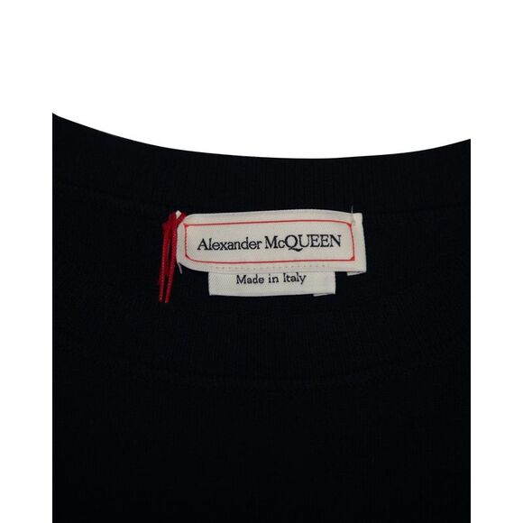 Alexander McQueen Pintuck Zip Dress in Black Wool - Picture 7 of 8
